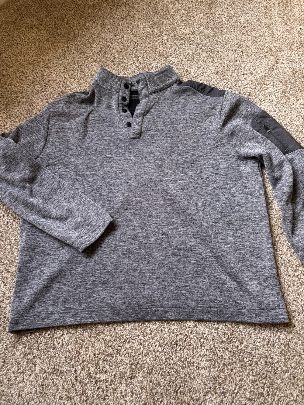 Greg Norman Collection Men's Gray Zip-Style Knit Pullover